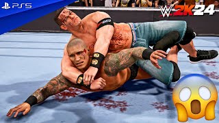 WWE 2K24 - John Cena vs. Randy Orton - No Holds Barred Match at SummerSlam | PS5™ [4K60]