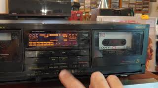 JVC TD-W777  Stereo Double Cassette Deck. Dolby B & C. QUICK DEMO.