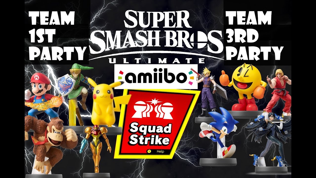 Amiibo Squad Strike | 1st Party vs 3rd Party | Smash Bros Ultimate