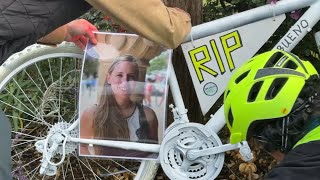 San Carlos safety advocates place 'ghost bike' to honor bicyclist killed while riding on overpass