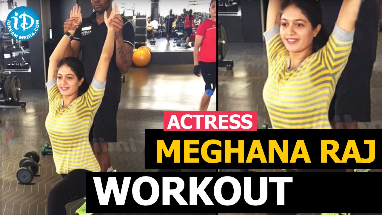 Exclusive : Actress Meghana Raj Workout in Gym - YouTube