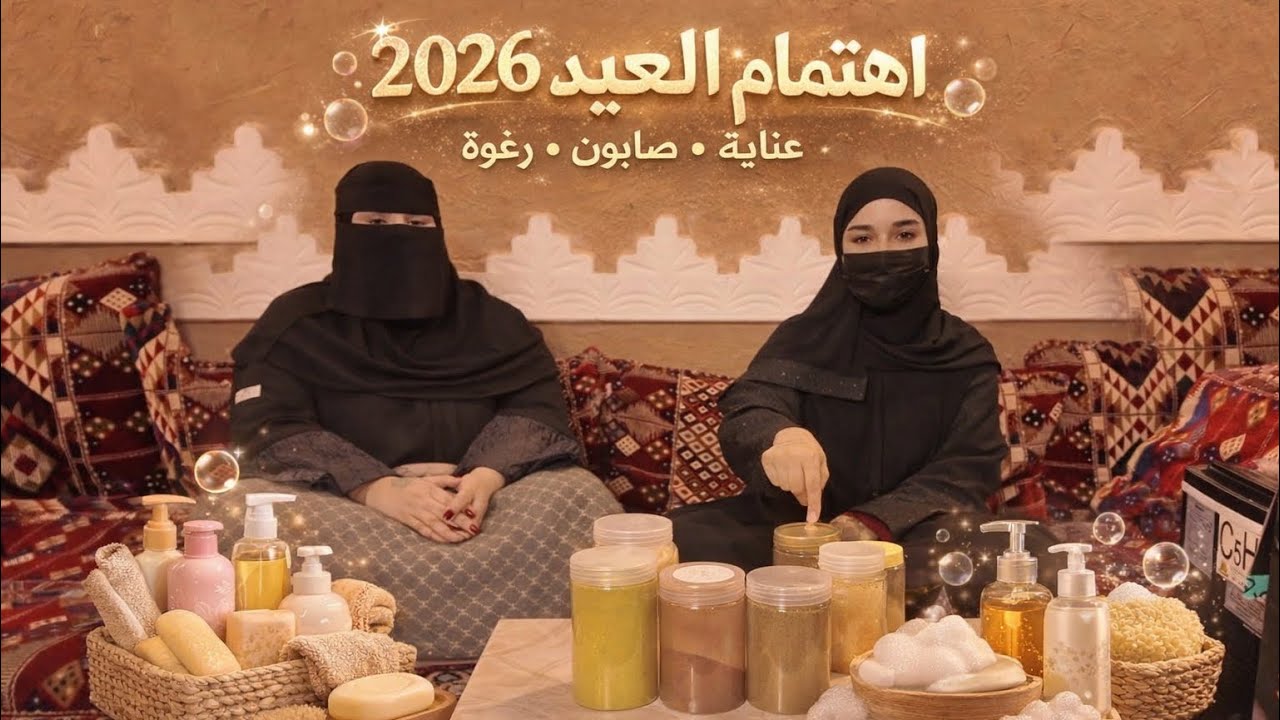 استعدادات العيد 2026 🧴💖 | روتين الجسم والشعر قبل العيد🧖🏻‍♀️
