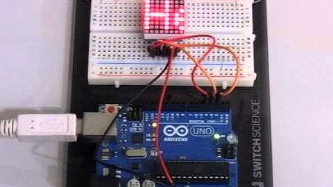 Hello world on LED matrix with Arduino UNO R3