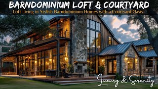 Elevate Your Comfort: Barndominium Homes with Loft, Fusion of Styles, and Courtyard Serenity