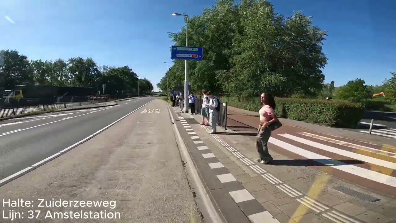 GVB Amsterdam | Buslijn 37 Station Noord - Amstelstation v.v  | VDL Elektrische geleed | Mei 2025