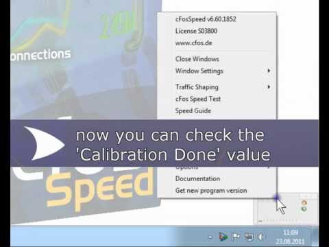 cFosSpeed 6.60 - How to calibrate your Internet connection