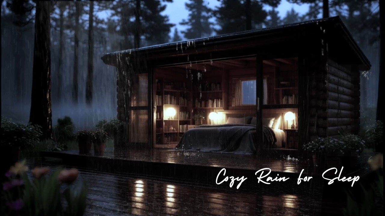 Heavy Rain on Glass Window ⛈️ Deep Forest Rain for Sleep & Relaxation