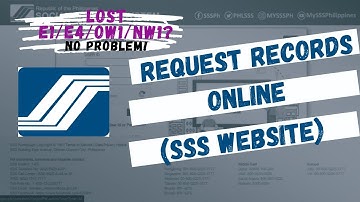 How to Request Records on SSS Website Online (E1 / E4 / RS1 / NW1 / OW1)