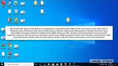 How to connect to SQL Server 2019 Express using Microsoft JDBC Driver with Zulu OpenJDK 11