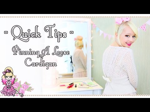 How To Pin A Loose Cardigan - Quick Tips - Violet LeBeaux