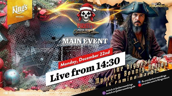 ♠️🏴‍☠️🏆 Final Day of €480 Pirates Poker Treasure live from King's Resort 👑