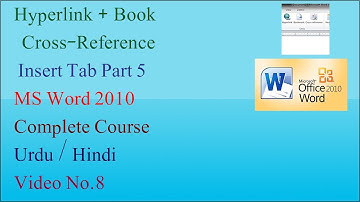 Hyperlink + Book Mark & Cross Reference Microsoft Word MS Word 2010 Complete Course Video.8