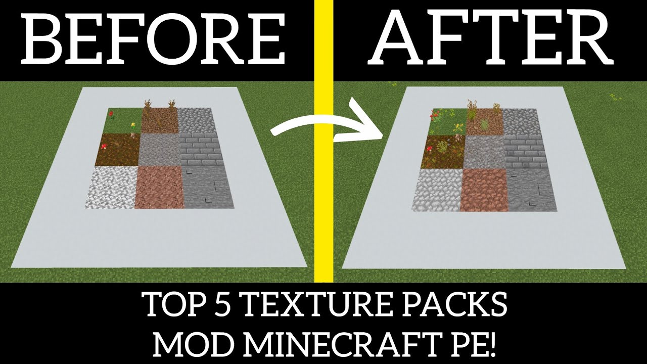 TOP 5 texture packs mod for Minecraft pe #minecraft #mods - YouTube