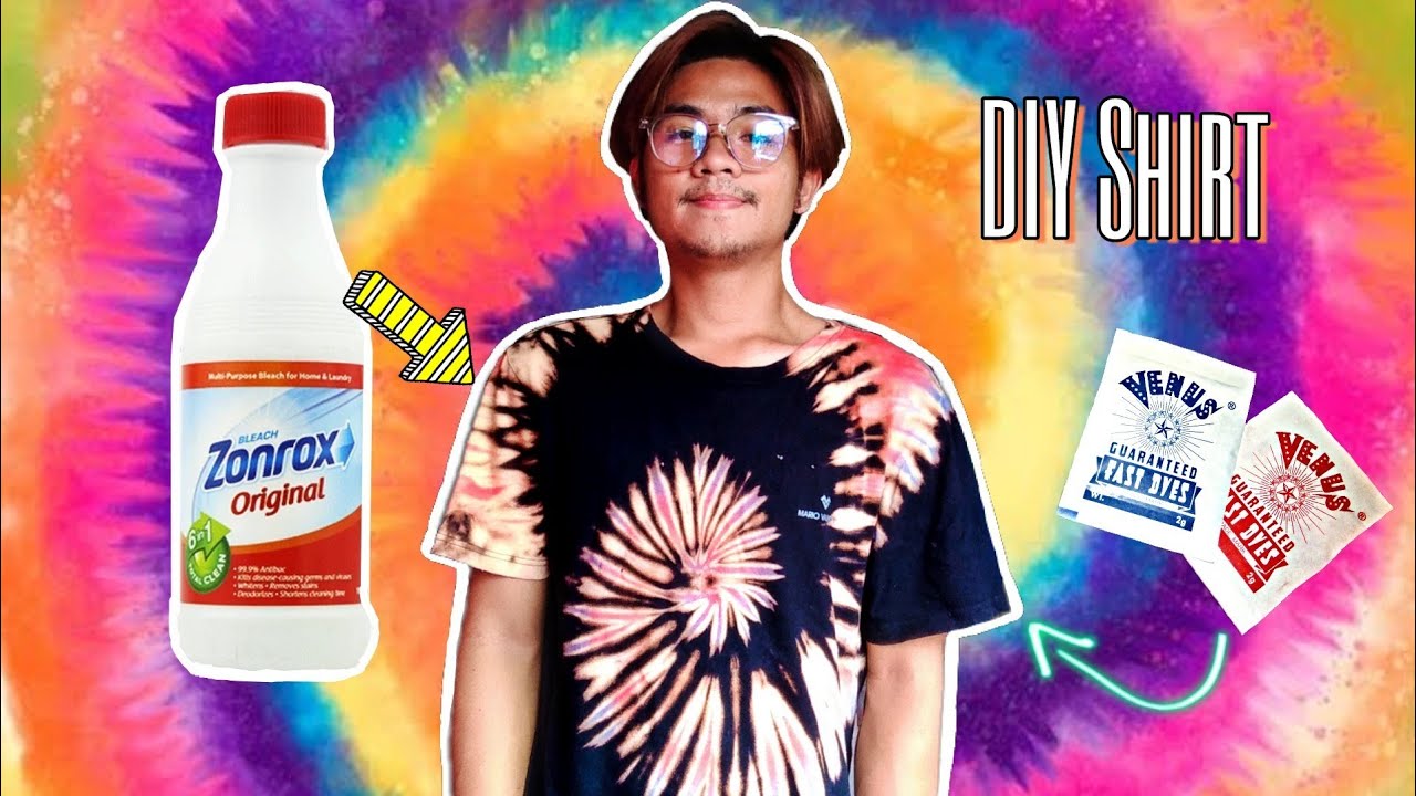 PAANO GAWIN? Zonrox Bleach Tie Dye Single Spiral |Madali lang!