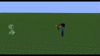Minecraft Animation TEST Creeper Headshot