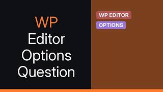 Wordpress: Save wp_editor() content as option