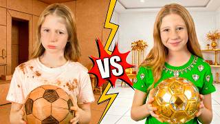 Nastya and cartoon toys versus expensive toys
