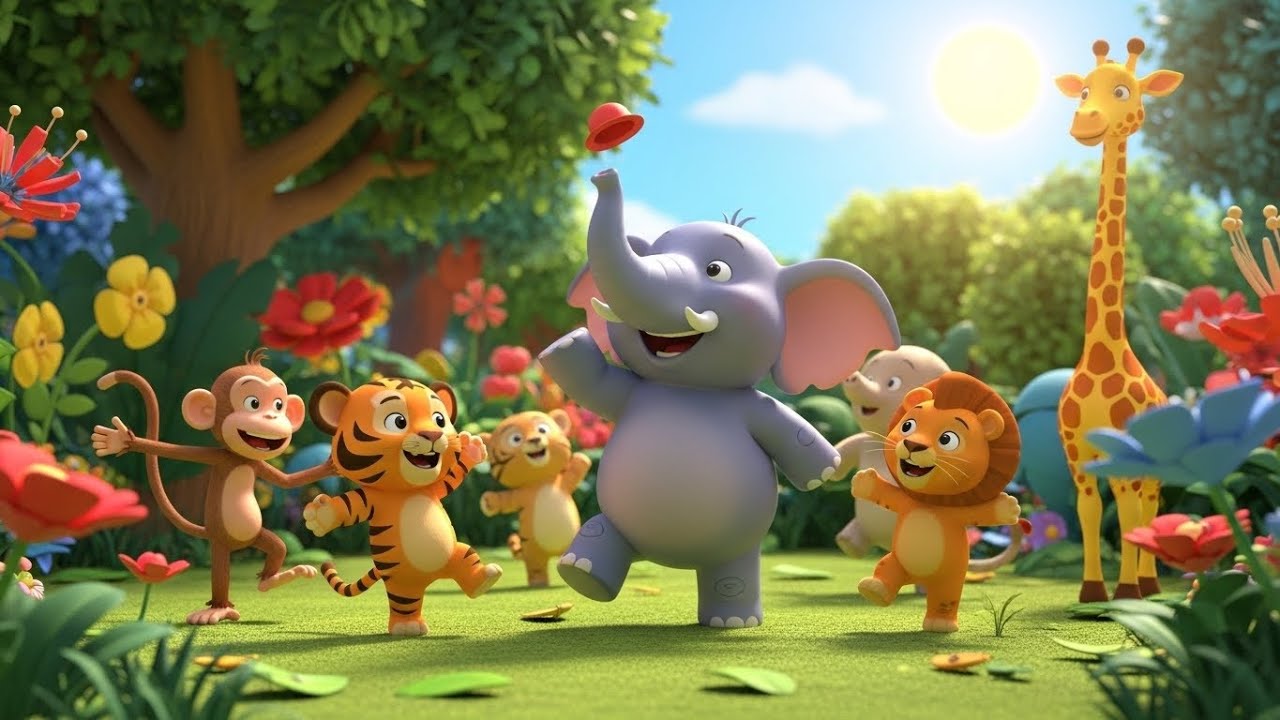 Elephant’s Tiny Hat Adventure Song for Kids | Fun Animal & Adventure Song, Nursery Rhyme, Baby Songs