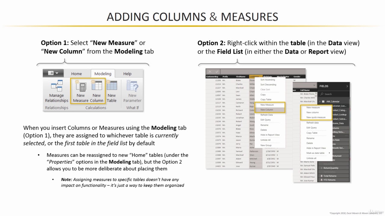 6 Adding Columns & Measures - YouTube