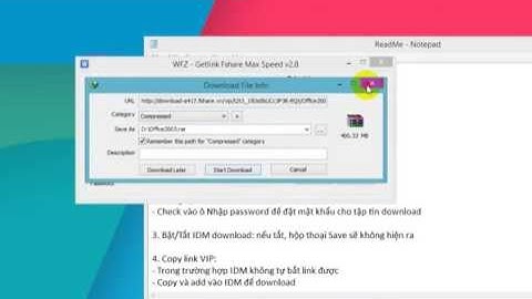Hướng dẫn chi tiết sử dụng tool WFZ - Getlink Fshare Max Speed v2.8