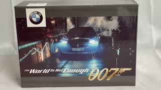 Vintage 1999 James Bond 007 The World Is Not Enough Collectors Model BMW Z8 Vehicle + Display Plinth