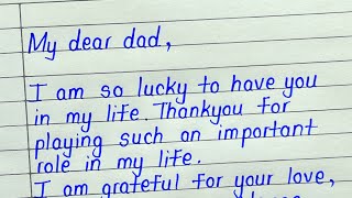 Father's day card writing || Message to father on father's day 2023 || Father's day writing screenshot 3