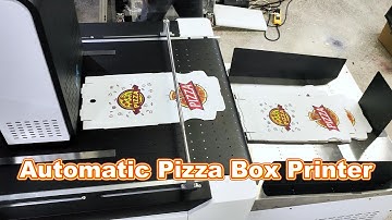 How to print pizza boxes with RobotJet single pass digital printer! #cardboard #carton