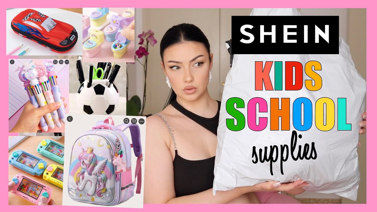 Unboxing shein haul: kids school supplies edition + more random