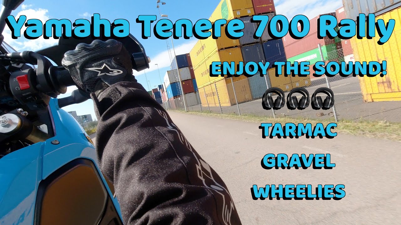Yamaha Tenere 700 Rally Akrapovic SOUND. Tarmac, Gravel, Wheelie! Freedom machine 🇸🇪