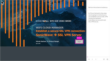Establish a secure SSL VPN conenction between SonicWave and SSL VPN Server