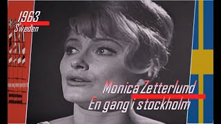 eurovision 1963 Sweden 🇸🇪 Monica Zetterlund - En gang i stockholm ᴴᴰ