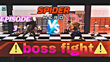 SPIDER HERO (IOS Gameplay) EPISODE 3 : ⚠️BOSS FIGHT⚠️ Muscle vs King SkinnyPin!!!!