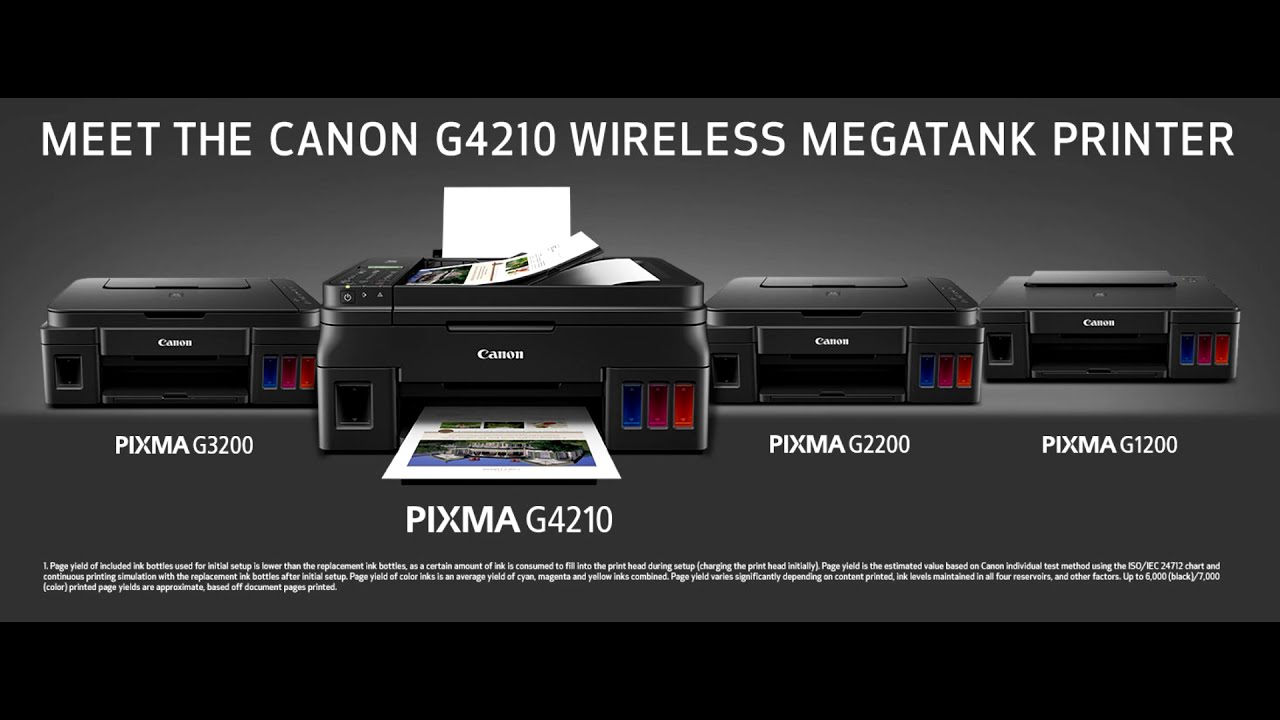 Canon PIXMA G4210 MegaTank Wireless Color Photo Printer with Scanner Copier & Fax