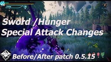 Dauntless : Sword/Hunger Overdrive changes - Before and after patch 0.5.15