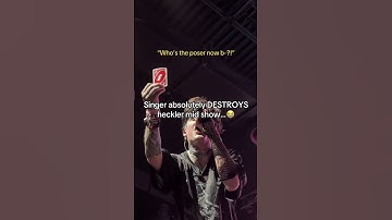 Singer absolutely DESTROYS heckler mid show… 😭😂 #concert #livemusic #concerts #emo