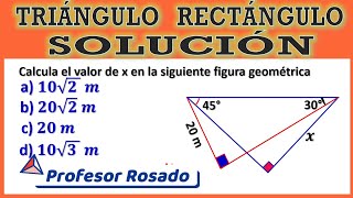 Cuál es el valor de x en el triángulo? quédate y míralo