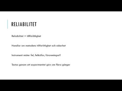 Video: Hur är validitet relaterad till reliabilitet?