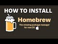 Install homebrew on you macos macbook m1 m1 pro m1 max