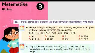 3 sinf matematika 3 qism 86 dars | Maxmud ustoz