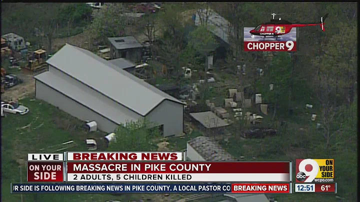 Aerial look at 3 separate crime scenes in Pike Cou...