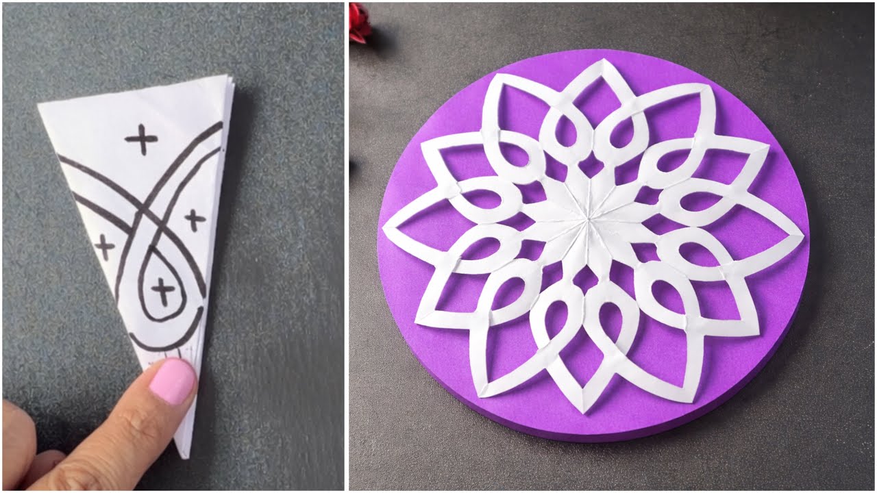  Paper snowflake / how to make paper snowflakes #christmas #valentinesdaycraft