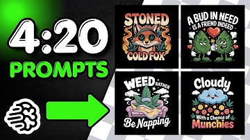 Use These AI Prompts to Make 420 T Shirts FAST with IDEOGRAM 3.0!