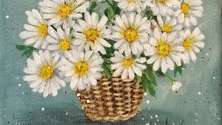 Daisy Flower of the Month Series Acrylic Painting LIVE Tutorial screenshot 4