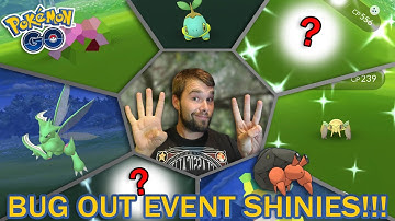 SHINY DWEBBLE HUNT! 7 SHINIES CAUGHT! (Pokemon GO Bug Out Event)