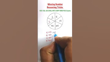 Missing Number| Reasoning Tricks in Hindi| Reasoning Classes for SSC CGL CHSL MTS CRPF RRB |