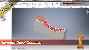 Inventor Tutorial How To Use Decal Command On Face The Object
