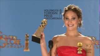 Jennifer Lawrence - backstage interview - Golden Globes 2013