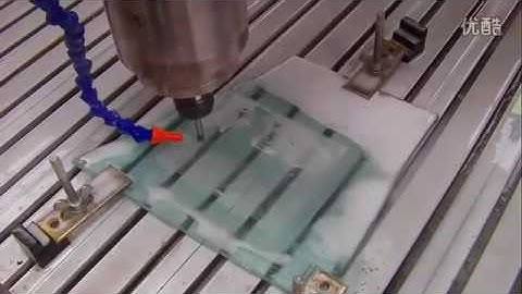 CNC router engraving on glass