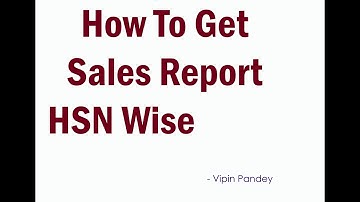 How to check HSN wise sales in busy 21