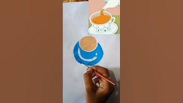 Draw a cup ☕️and saucer#tea cup set drawing😱😱#shorts video #YouTube shorts